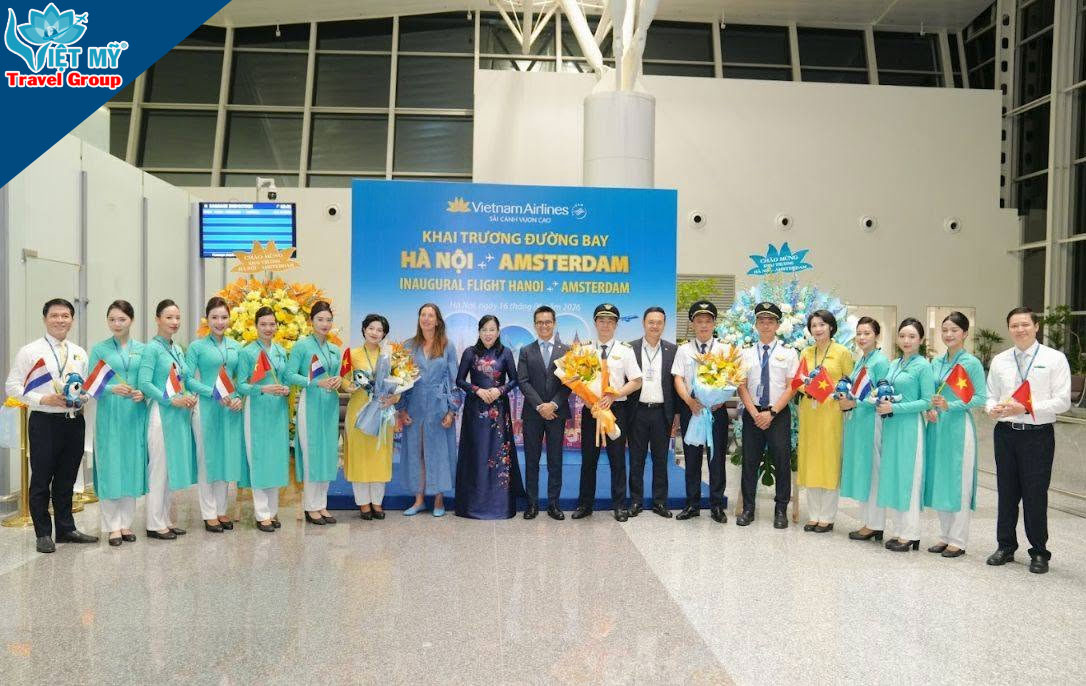 Khai trương đường bay Hà Nội - Amsterdam, mở rộng mạng bay châu Âu