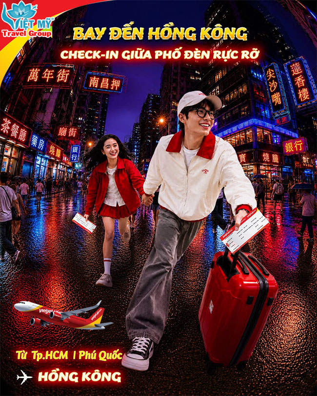 Bay đến Hồng Kông check-in giữa phố đèn rực rỡ cùng Vietjet Air