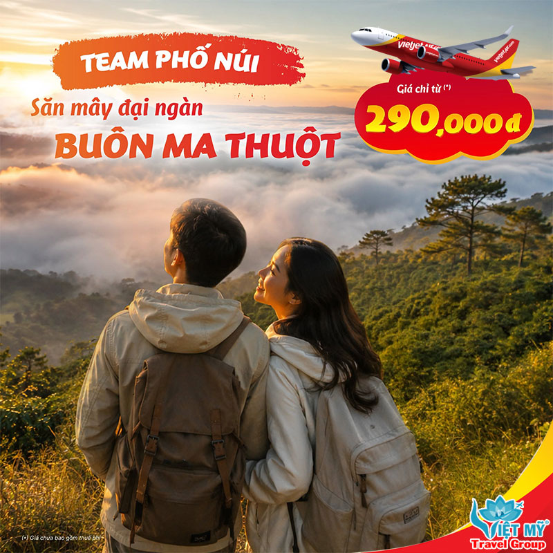 Vi vu hè cùng Vietjet Air: Bay Buôn Ma Thuột, Phú Quốc, TP.HCM giá hấp dẫn