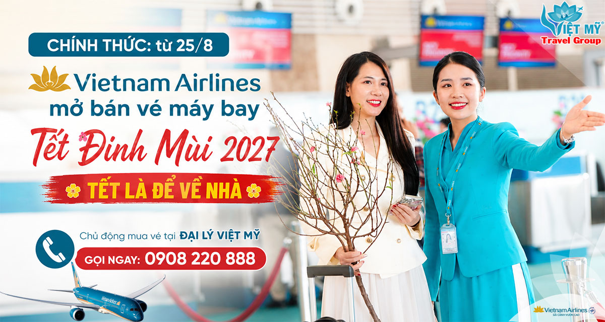 Chính thức: từ 25/8 Vietnam Airlines mở bán vé máy bay Tết Đinh Mùi 2027
