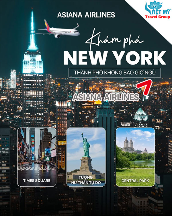 Du lịch New York cuối năm – tiết kiệm với Asiana Airlines
