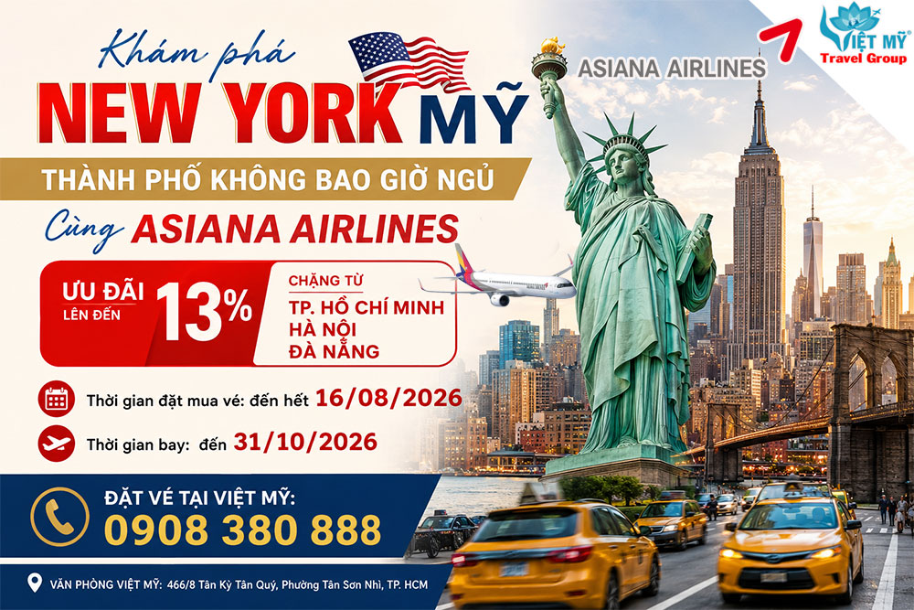 Khám phá New York - thành phố không bao giờ ngủ cùng Asiana Airlines