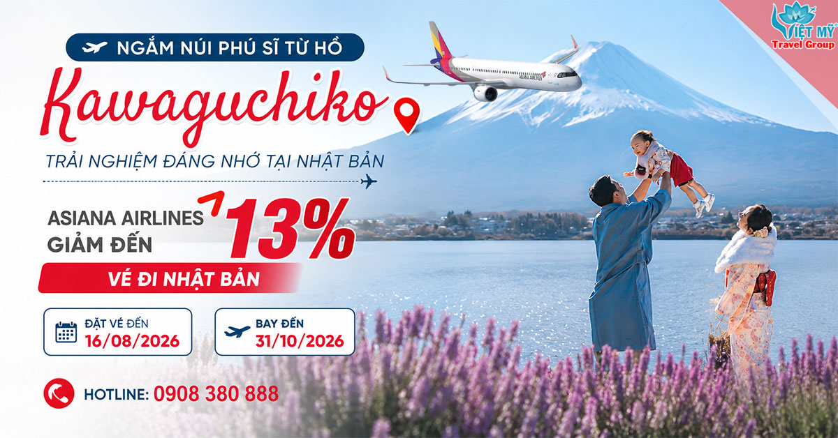 Ngắm núi Phú Sĩ từ hồ Kawaguchiko - Trải nghiệm đáng nhớ tại Nhật Bản
