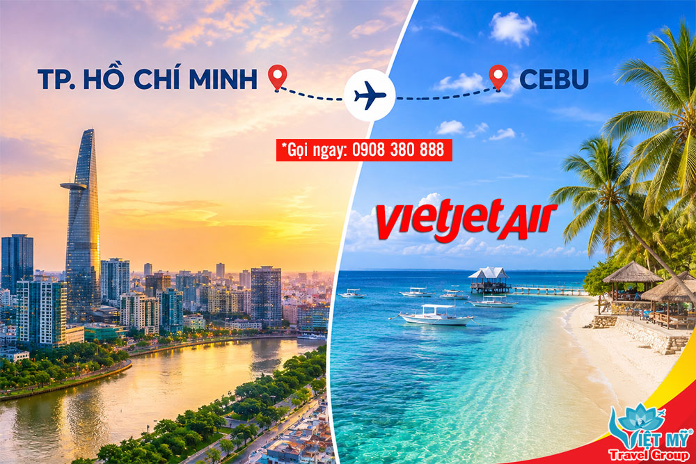 Từ Việt Nam đến Cebu nhanh hơn với đường bay mới của Vietjet