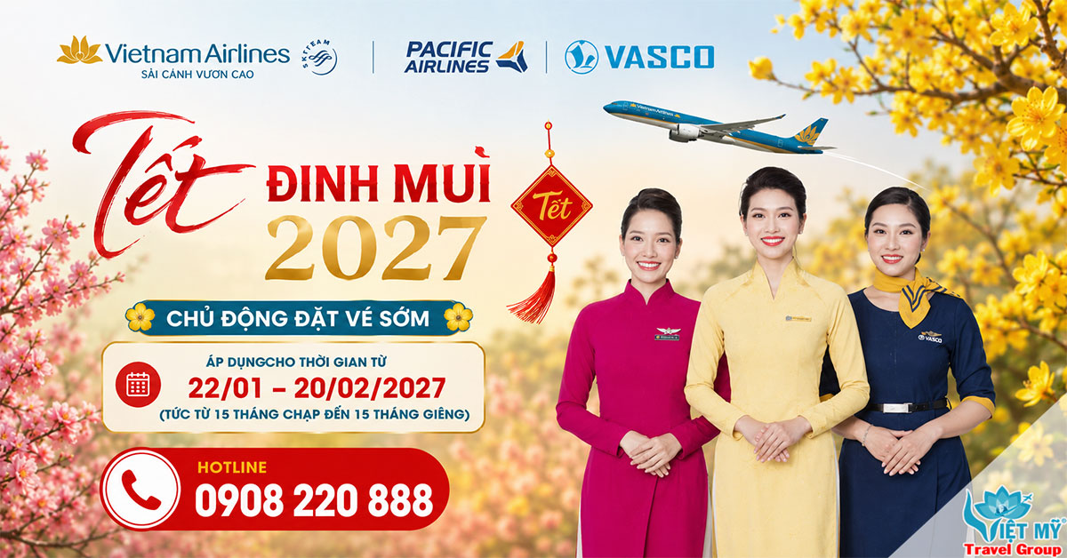 Vietnam Airlines Group mở bán gần 3,7 triệu chỗ phục vụ Tết Đinh Mùi 2027