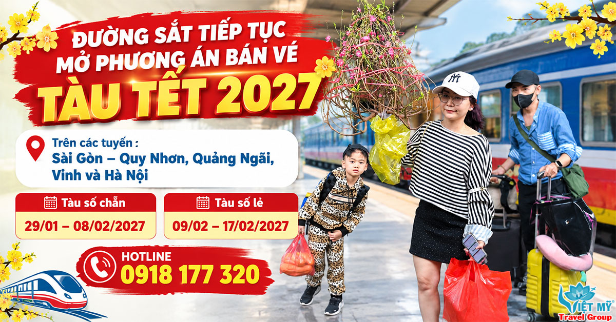 Đường sắt tiếp tục mở phương án bán vé tàu Tết 2027