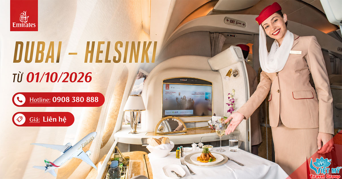 Emirates mở đường bay Helsinki từ 01/10/2026