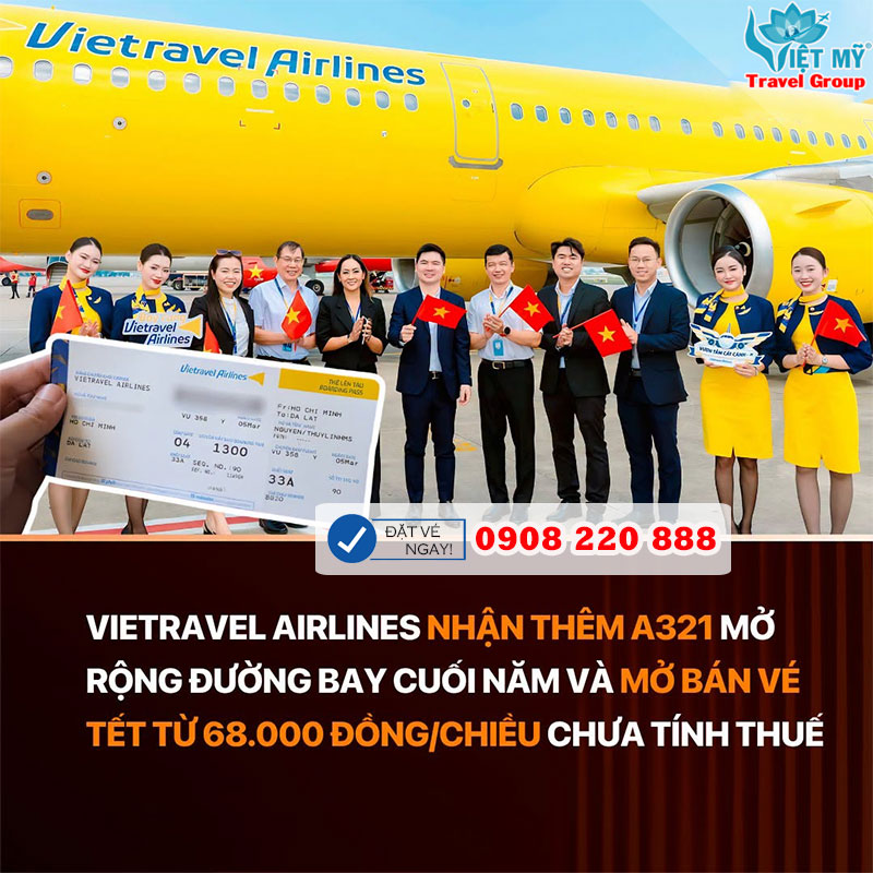 Airbus A321 mới gia nhập đội bay Vietravel Airlines, sẵn sàng mùa cao điểm Tết