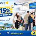 Vietravel Airlines tung ưu đãi giảm 15% cho khách đi nhóm