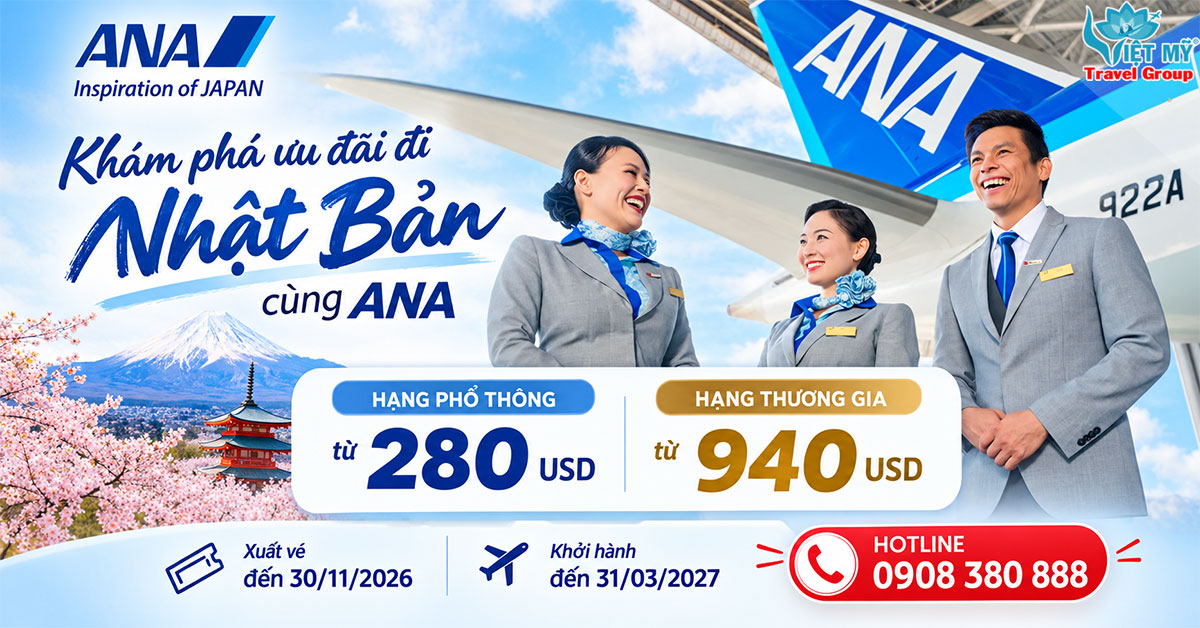 Khám phá Nhật Bản cùng ANA với giá vé khứ hồi từ 280 USD