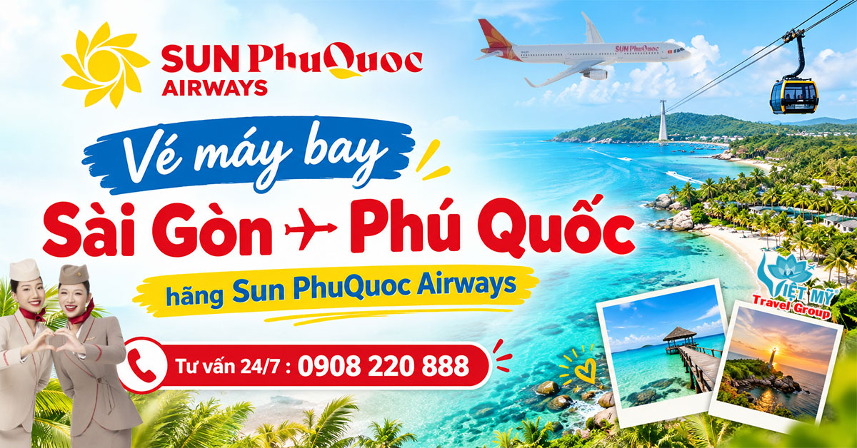 Vé máy bay Sun PhuQuoc Airways Sài Gòn đi Phú Quốc